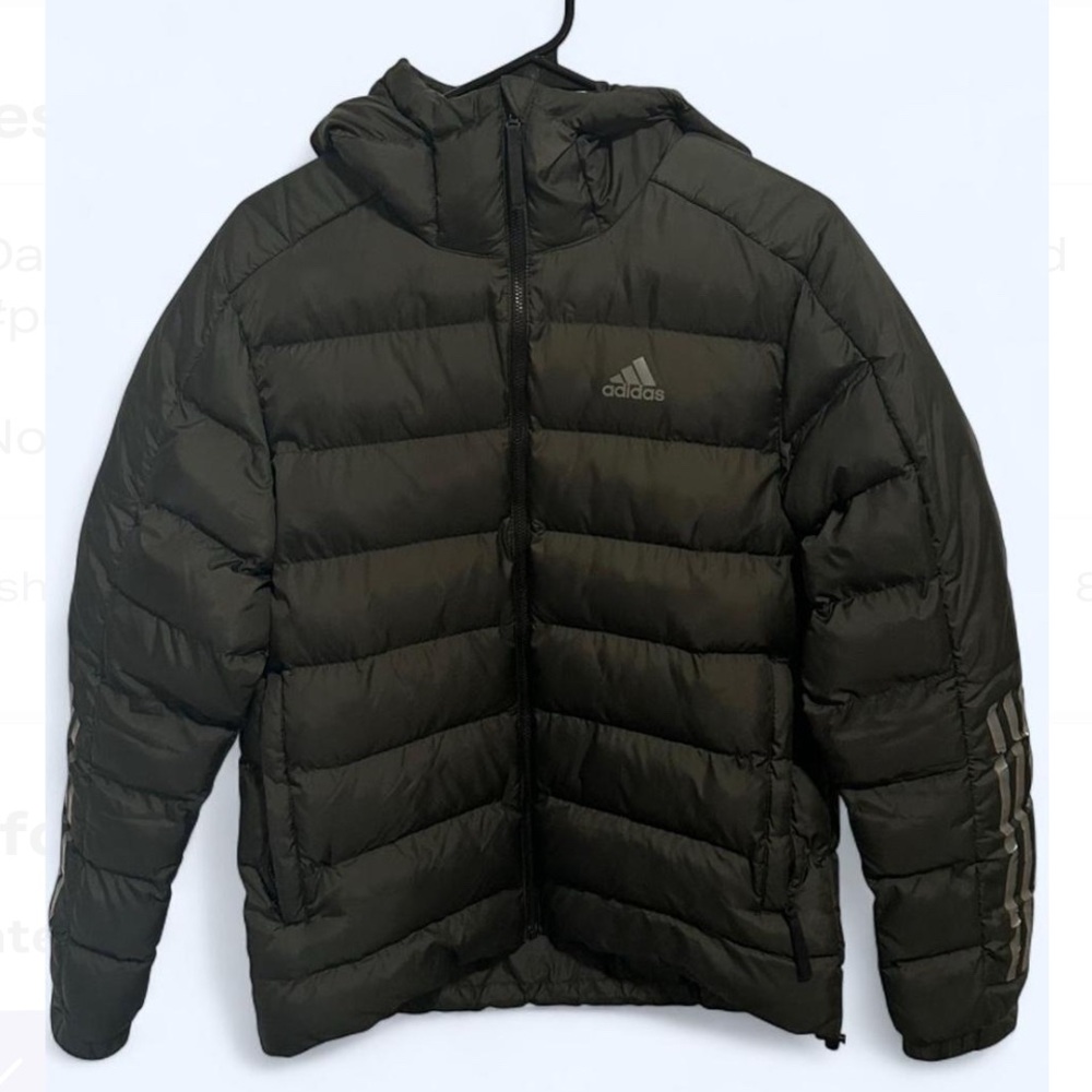 Adidas dark green Puffer Jacket